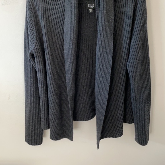 Eileen Fisher Open Front Wool Cardigan - Size M - Picture 6 of 8